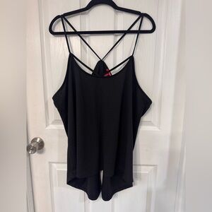 Strappy black tank